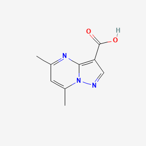 Chemical structure of 5,7-Dimethylpyrazolo[1,5-a]pyrimidine-3-carboxylic Acid