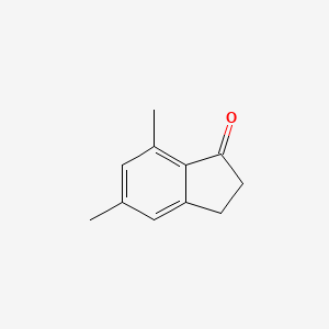 Chemical structure of 5,7-Dimethyl-2,3-dihydro-1H-inden-1-one