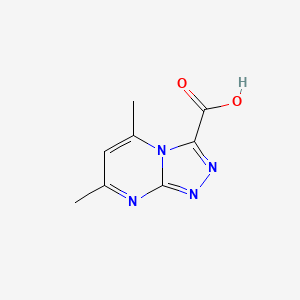 Chemical structure of 5,7-Dimethyl-[1,2,4]triazolo[4,3-a]pyrimidine-3-carboxylic acid