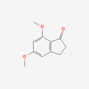 Chemical structure of 5,7-Dimethoxyindan-1-one