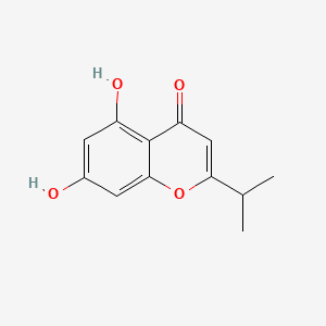 Chemical structure of 5,7-Dihydroxy-2-isopropylchromone