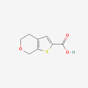 Chemical structure of 4H,5H,7H-thieno(2,3-c)pyran-2-carboxylic acid