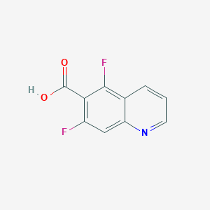 Chemical structure of 5,7-Difluoroquinoline-6-carboxylic acid