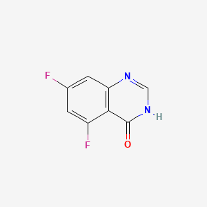 Chemical structure of 5,7-Difluoroquinazolin-4(3H)-one