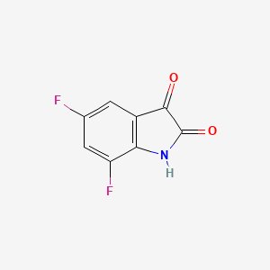 Chemical structure of 5,7-Difluoroindoline-2,3-dione