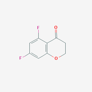 Chemical structure of 5,7-Difluorochroman-4-one