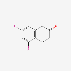 Chemical structure of 5,7-Difluoro-2-tetralone