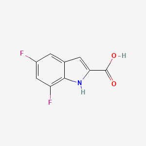 Chemical structure of 5,7-Difluoro-1H-indole-2-carboxylic acid
