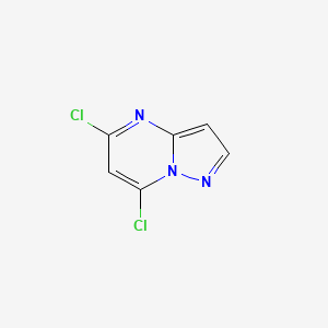 Chemical structure of 5,7-dichloropyrazolo[1,5-a]pyrimidine