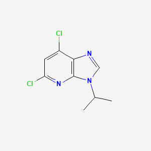 Chemical structure of 5,7-Dichloro-3-isopropyl-3H-imidazo[4,5-b]pyridine