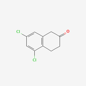 Chemical structure of 5,7-Dichloro-2-tetralone