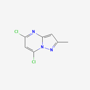 Chemical structure of 5,7-Dichloro-2-methylpyrazolo[1,5-a]pyrimidine