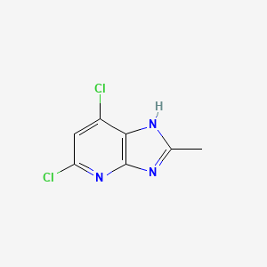 Chemical structure of 5,7-Dichloro-2-methyl-1H-imidazo[4,5-b]pyridine