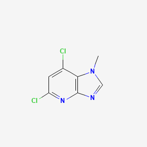 Chemical structure of 5,7-Dichloro-1-methyl-1H-imidazo[4,5-b]pyridine