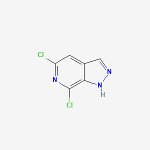 Chemical structure of 5,7-Dichloro-1H-pyrazolo[3,4-c]pyridine