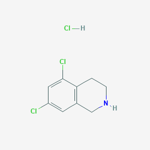 Chemical structure of 5,7-Dichloro-1,2,3,4-tetrahydroisoquinoline hydrochloride