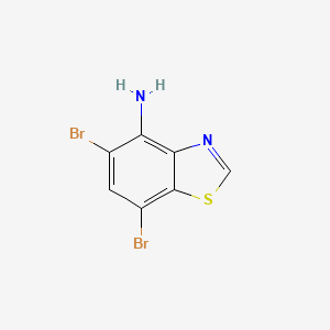 Chemical structure of 5,7-Dibromobenzo[d]thiazol-4-amine