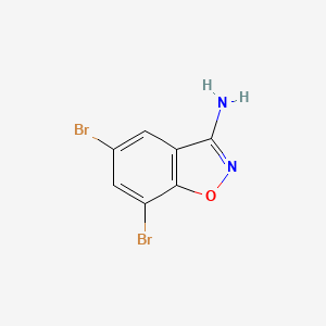 Chemical structure of 5,7-Dibromobenzo[d]isoxazol-3-amine