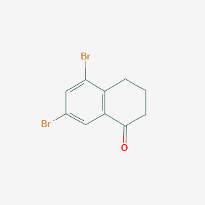 Chemical structure of 5,7-Dibromo-3,4-dihydronaphthalen-1(2H)-one