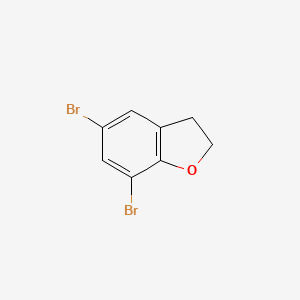 Chemical structure of 5,7-Dibromo-2,3-dihydrobenzofuran