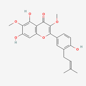 Chemical structure of 5,7,4-Trihydroxy-3,6-dimethoxy-3-prenylflavone