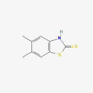 Chemical structure of 5,6-Dimethylbenzo[d]thiazole-2-thiol