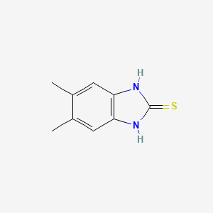 Chemical structure of 5,6-dimethyl-1H-benzimidazole-2-thiol