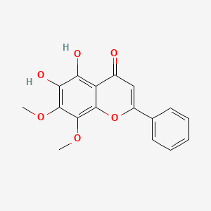 Chemical structure of 5,6-Dihydroxy-7,8-dimethoxyflavone