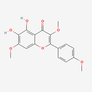 Chemical structure of 5,6-Dihydroxy-3,7,4'-trimethoxyflavone
