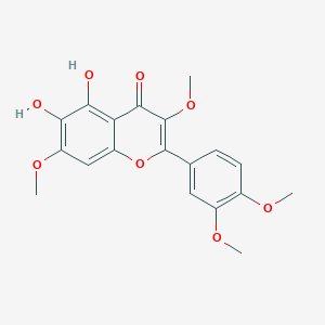 Chemical structure of 5,6-Dihydroxy-3,7,3',4'-tetramethoxyflavone