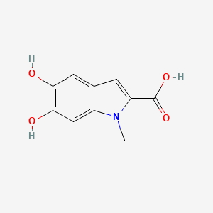 Chemical structure of 5,6-Dihydroxy-1-methyl-1H-indole-2-carboxylic acid