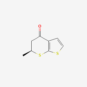 Chemical structure of 5,6-Dihydro-6-methyl-4H-thieno[2,3-b]thiopyran-4-one