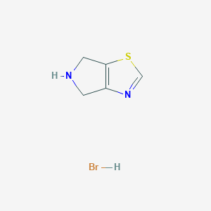 Chemical structure of 5,6-Dihydro-4H-pyrrolo[3,4-d]thiazole Hydrobromide