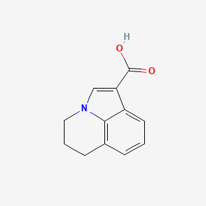 Chemical structure of 5,6-Dihydro-4H-pyrrolo[3,2,1-ij]quinoline-1-carboxylic acid