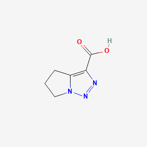 Chemical structure of 4H,5H,6H-pyrrolo(1,2-c)(1,2,3)triazole-3-carboxylic acid