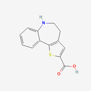 Chemical structure of 5,6-Dihydro-4H-thieno[3,2-d][1]benzazepine-2-carboxylic acid