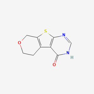 Chemical structure of 5,6-Dihydro-3H-Pyrano[4',3':4,5]Thieno[2,3-D]Pyrimidin-4(8H)-One