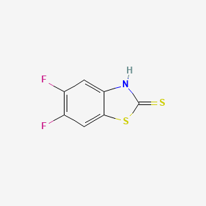 Chemical structure of 5,6-difluoro-benzothiazole-2-thiol