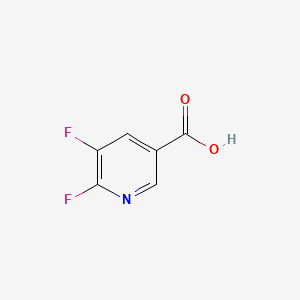 Chemical structure of 5,6-Difluoro-3-pyridinecarboxylic acid