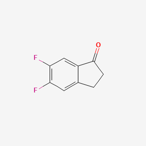 Chemical structure of 5,6-Difluoro-1-indanone