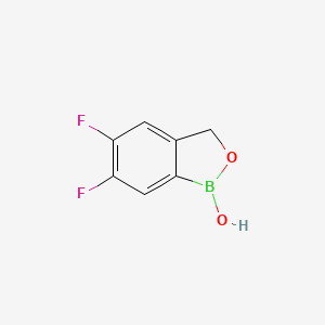 Chemical structure of 5,6-Difluoro-2,1-benzoxaborol-1(3H)-ol