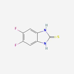Chemical structure of 5,6-difluoro-1H-1,3-benzodiazole-2-thiol