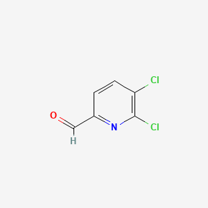 Chemical structure of 5,6-dichloropyridine-3-carbaldehyde