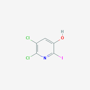 Chemical structure of 5,6-Dichloro-2-Iodopyridin-3-Ol
