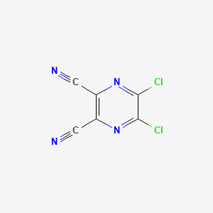 Chemical structure of 5,6-Dichloro-2,3-dicyanopyrazine