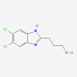 Chemical structure of 5,6-Dichloro-2-(3-hydroxypropyl)benzimidazole