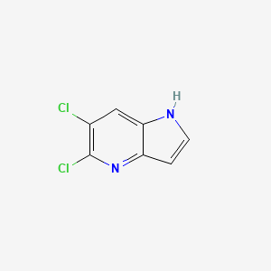 Chemical structure of 5,6-Dichloro-1H-pyrrolo[3,2-b]pyridine