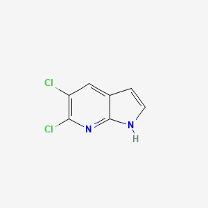 Chemical structure of 5,6-Dichloro-1H-pyrrolo[2,3-b]pyridine