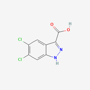 Chemical structure of 5,6-Dichloro-1H-indazole-3-carboxylic acid