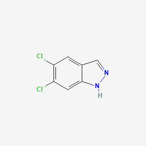 Chemical structure of 5,6-Dichloro-1H-indazole